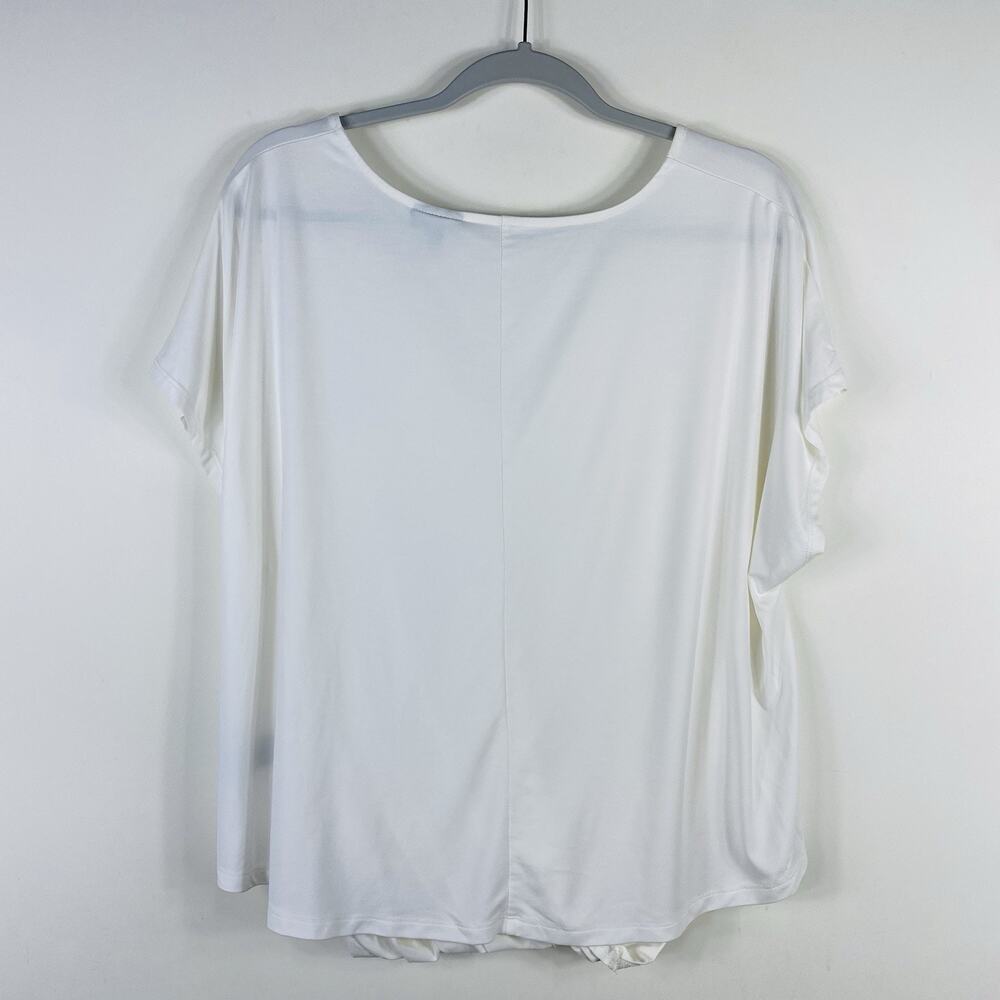 Torrid T-Shirt 2X White Twisted V-Neck Tee Top Short Sleeve Jersey Knit - Picture 4 of 9